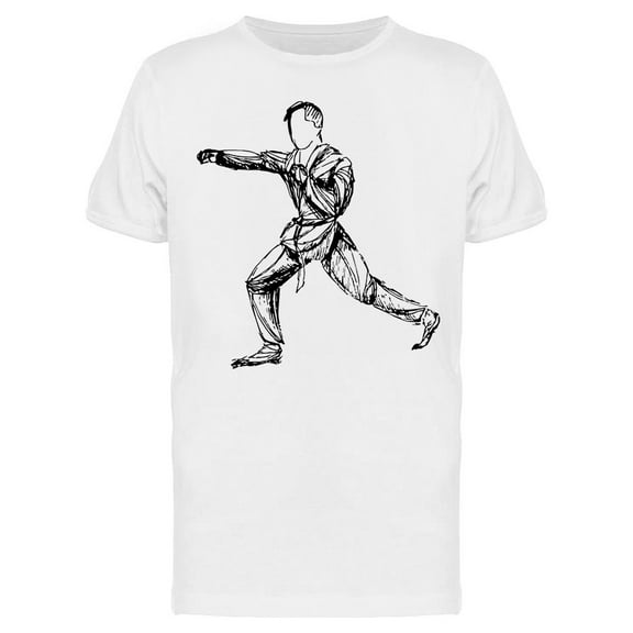 Taekwondo Athlete Sketch T-Shirt Men -Image by Shutterstock, Male x-Large
