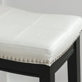 thumbnail image 6 of Linon Claridge 26.5" Backless Indoor Wood Counter Stool, Black/White Faux Leather, 1 Stool, 6 of 16