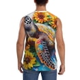 thumbnail image 4 of KLL Sunflower Turtle Print Workout Tank Tops Gym Sleeveless Fitness Muscle Tee-Large, 4 of 7