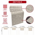 thumbnail image 6 of Beige Damask Table Runner 70 Inches Long,Vintage Country Scroll Floral Patterned Cotton Linen Table Runners Dresser Scarves,Fabric Tabletop Scarf Furniture Cover for Home Dinner Party 13"x70", 6 of 9