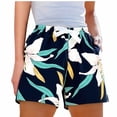 thumbnail image 5 of FAZVAOO Womens Pajama Shorts,Floral Printed Drawstring Elastic Waist Sleep Shorts,7"Inseam, 5 of 5