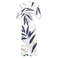 thumbnail image 4 of Mifsaly Floral Print Cotton Jumpsuit for Women V Neck Short Sleeve Wide Leg Romper Flowy Lightweight One Piece Playsuit Summer Vacation Casual Overalls with Pockets L, 4 of 5