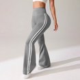 thumbnail image 4 of Women's Retro Wide Leg Side Striped Sports Pants Casual Loose Yoga Pants with Pockets, 4 of 5