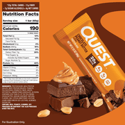 Quest Protein Bar, Chocolate Peanut Butter Flavor, High Protein, Gluten Free, 2.12oz, 4 Count