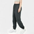 thumbnail image 4 of DxhmoneyHX Girls Sweatpants Fashion Drawstring High Waisted Athletic Pants Fall Winter Trousers Stretch Closed Bottom Joggers with&nbsp;Pockets Size 9 Years, 4 of 7