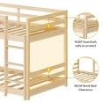 thumbnail image 5 of Zimtown Bunk Bed Twin Over Twin,Kids Low Floor Bunk Bed with Guard Rails for Children Boys Girls Dormitory Bedroom,No Box Spring Needed,Natural, 5 of 10