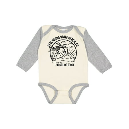 

Inktastic Summer Vacation Mode Pescadero State Beach California Gift Baby Boy or Baby Girl Long Sleeve Bodysuit