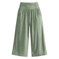 thumbnail image 5 of Breezora Casual Womens Linen Cotton Wide Leg High Waist Pants Relaxed Trousers for Daily Summer Wear, 5 of 6