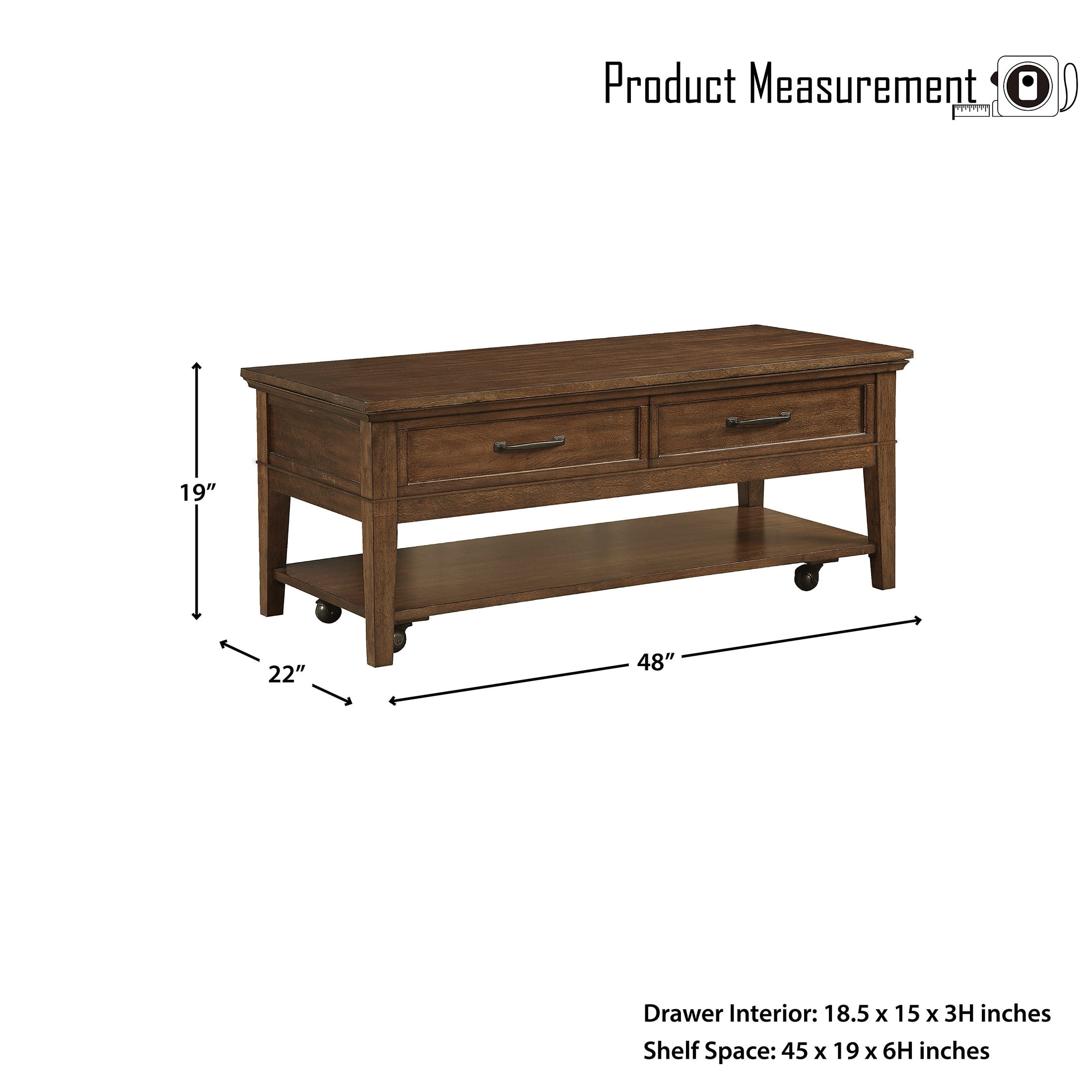 OakvillePark Hinsdale Coffee Table, Walnut