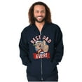 thumbnail image 4 of Popeye Cartoon Best Dad Ever Father Zip Hoodie Sweatshirt Men Brisco Brands S, 4 of 6