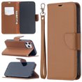thumbnail image 1 of Allytech Wallet Case Cover for Apple iPhone 12 Pro Max 6.7-inch, Premium PU Leather Folio Flip Kickstand Credit Cards Holoder Hand Wrist Strap TPU Back Cover for Apple iPhone 12 Pro Max,Brown, 1 of 6