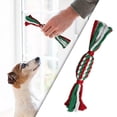 thumbnail image 4 of Juguete Duradero para Masticar perros Yinane juguete interactivo Cuerda de limpieza Masticar nudo masticable 22cm Caramelo, 4 of 8