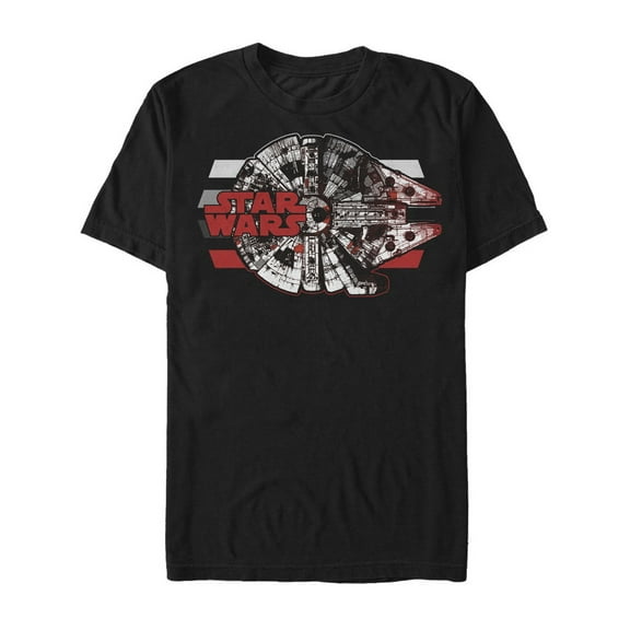 Men's Star Wars The Last Jedi Millennium Falcon Profile Graphic Tee Black 4X Large