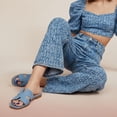 thumbnail image 4 of Cushionaire Voyage Cutout Strap Slides for Women - Slip On Summer Flats, Comfortable and Trendy Vacation Style Sandals for Women, 4 of 19