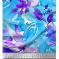 thumbnail image 1 of Soimoi Cotton Duck Fabric Flower Watercolor Print Sewing Fabric Yard 42 Inch Wide, 1 of 3