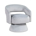 thumbnail image 5 of Swivel Accent Chair | Perfect for Main Living Spaces | Gray Velvet Fabric on Sturdy Frame | Supports Heavy Loads, 5 of 5