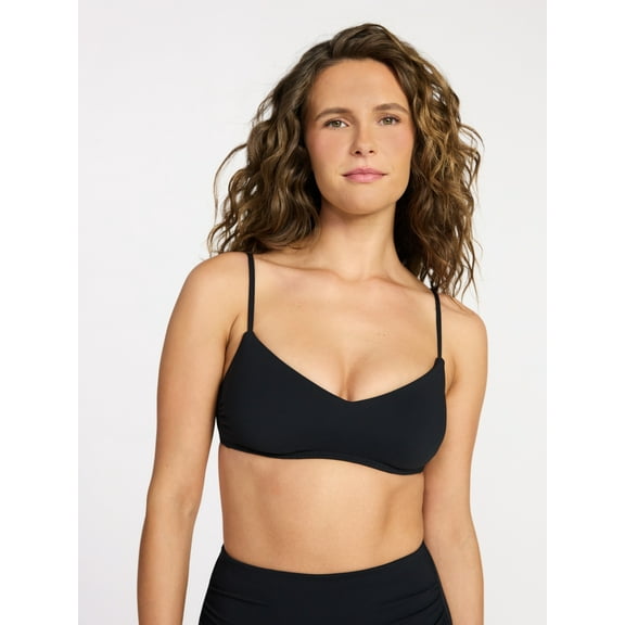 Time and Tru Women's and Women's Plus Size Ribbed Bralette Top, Sizes XS-3X