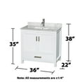 thumbnail image 7 of Wyndham Collection Wcs141436sunsmxx Sheffield 36" Free Standing Single Basin Vanity Set -, 7 of 7