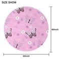 thumbnail image 2 of 60 Inch Round Lace Tablecloth Water Resistant Washable, Monarch Butterfly Aesthetic, 2 of 5