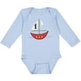 thumbnail image 3 of Inktastic First Birthday-1 Year Old red boat Boys or Girls Long Sleeve Baby Bodysuit, 3 of 5
