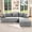 lightgrey-right, variant on Hobestluk 108“ Modular L-Shape Sectional Sofa, 3 Seat Cloud Couch with Memory Foam, Oversized Chaise Sofa for Living Room (Right Facing)