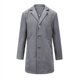 thumbnail image 1 of Chaqueta de abrigo de lana de moda de un solo pecho con cuello de traje de longitud media de invierno para hombre Pompotops oipoqjl21836, 1 of 5