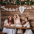 thumbnail image 4 of Bride To Be Bachelorette Party Paper Banner, Silver Glitter Hen do Accessories Hanging Bride To Be Banner for Hen Party Decorations (Silver), 4 of 7