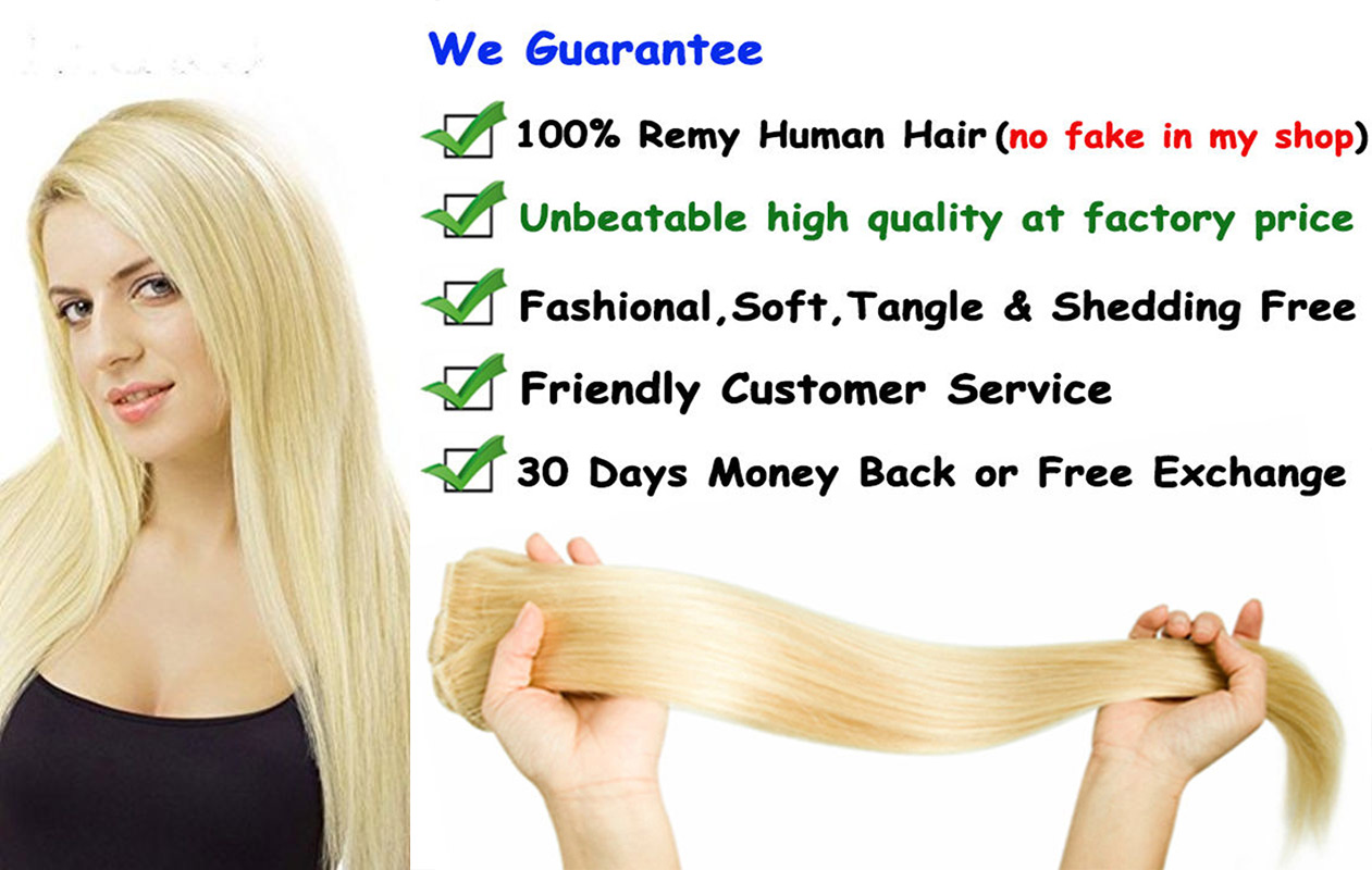 LELINTA 10 Inch Real remy human Hair Top Grade 7A For Woman charming 8 Piece 18Clips Clip in Hair Extensions Full Head 70g Jet Black Blonde Brown(LELINTA)Party - image 1 of 6