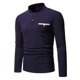 thumbnail image 1 of Hombres Casual Sólido Primavera Moda Stand-up Collar Botones Pullover Manga larga Slim Fit Blusa Pompotops  oipoqjl29969, 1 of 8