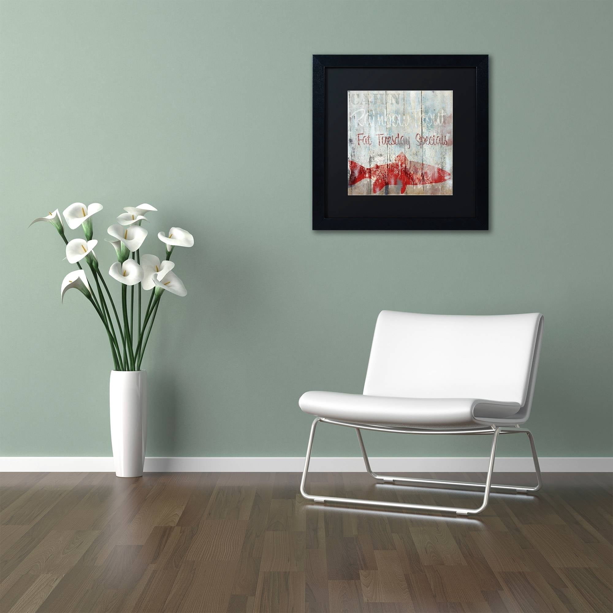Trademark Fine Art "New Orleans Seafood III" Canvas Art by Color Bakery Black Matte, Black Frame