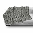 thumbnail image 2 of Abstract Soft Flannel Fleece Throw Blanket, Circular Intricate Shapes Abstract Optical Illusion Illustration, Cozy Plush for Indoor and Outdoor Use, 60" x 80", Charcoal Grey Eggshell, by Ambesonne, 2 of 5