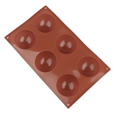 

Firlar Silicone Mold Chocolate Soap Mold; Jelly 6 Connected Holes Semicircular Cooked Food Microwave 100% Silicone DIY 6 Holes