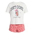 thumbnail image 5 of Diet Coke Women's and Women's Plus Sleep Tee and Shorts Pajama Set from Grayson Social, 2-Piece, Sizes XS-3X, 5 of 5