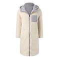 thumbnail image 5 of Siilsaa Women's 2024 Winter Fashion Clothes Oversized Shearling Fleece Long Coats Jackets Silver,M, 5 of 5