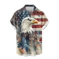 thumbnail image 5 of Aobny T-Shirts for Men American Flag Fourth of July Polos Collared Big & Tall Short Sleeve Tee Shirts Mens,White,L, 5 of 6