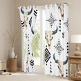 thumbnail image 3 of jejeloiu Boho Exotic Style Curtains Pack of 2 (42x84 Each),Bohemian Bull Skull Curtains Blackout,Retro Aztec Geometric Bedroom Curtains For Boys Teens,Microfiber Bedroom Decor, 3 of 6