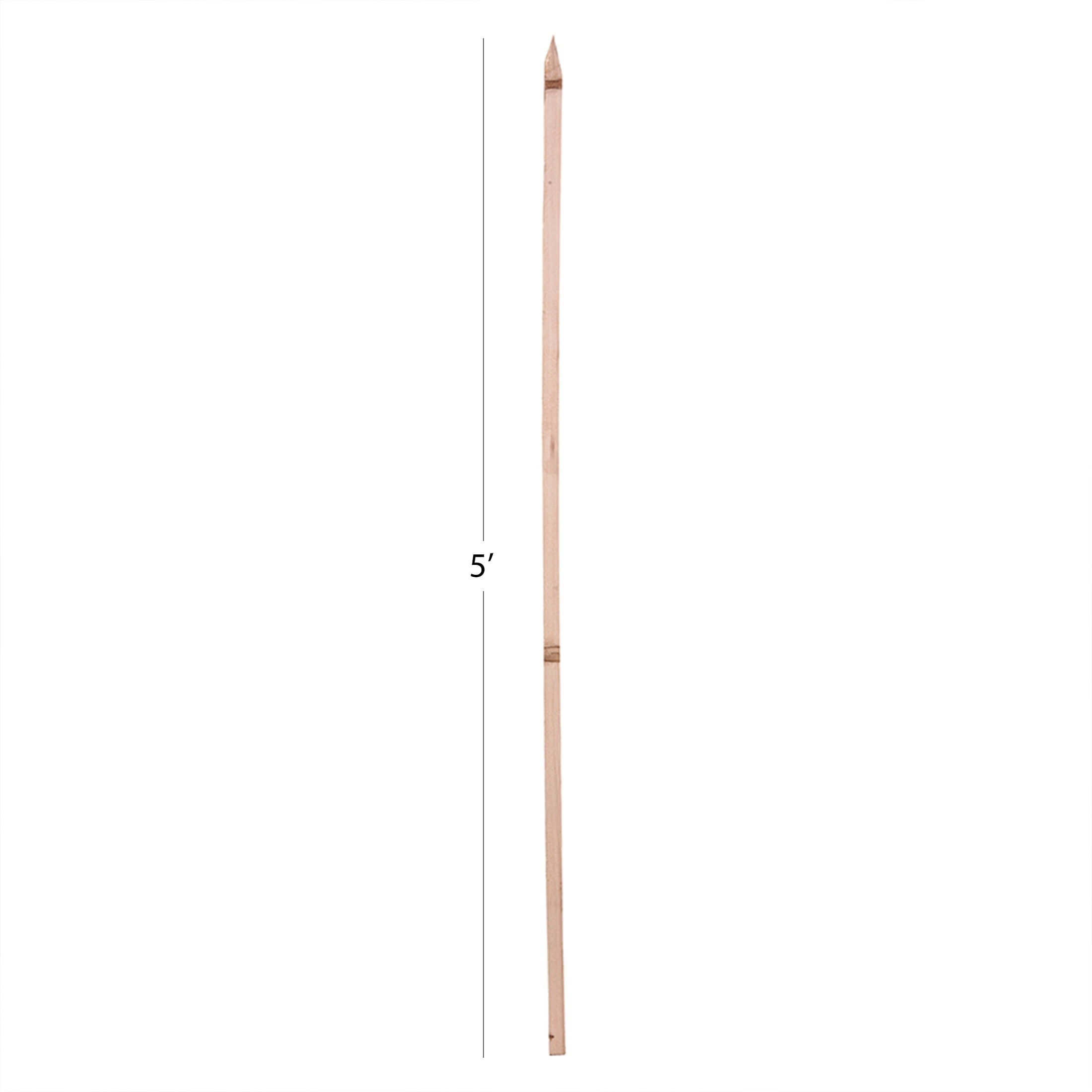 Panacea 5-Foot-Tall Wood Plant Support Stake, Pack of 4, 60" Tall x .5" Wide x .5" Deep, .5 Lbs.