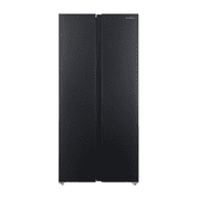 15.6 Cu. Ft. Black Stainless Steel Side-by-Side Refrigerator - Independent Left Freezer & Right Fridge Temperature Control