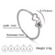 thumbnail image 1 of HIPEE Fashion Stainless Steel A-Z 26 Letters Rings Double Heart Hollow Women Ring For Women Charm Wedding Finger Jewelry Gift, 1 of 5