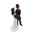 thumbnail image 2 of DWK Day of the Dead Skeleton Couple Romantic Figurines in Red, White, and Black Used for Wedding Cake Topper - 6.5", 2 of 4
