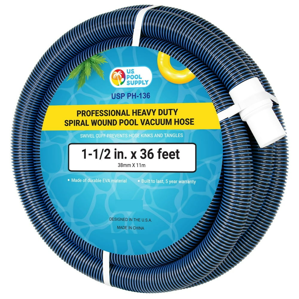 U.S. Pool Supply 11/2" x 36 Foot Professional Heavy Duty Spiral Wound