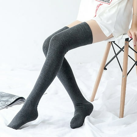 

Beechoice Fashion Socks Long Thigh Highs Over the Knee Highs Knee Highs Women Girls Cotton Slouchy Boot Socks
