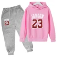 thumbnail image 3 of Conjunto de 2 piezas de ropa deportiva informal para primavera y otoño para niños, sudadera con capucha y pantalones, chándal de moda para bebés y niñas, 3 of 5