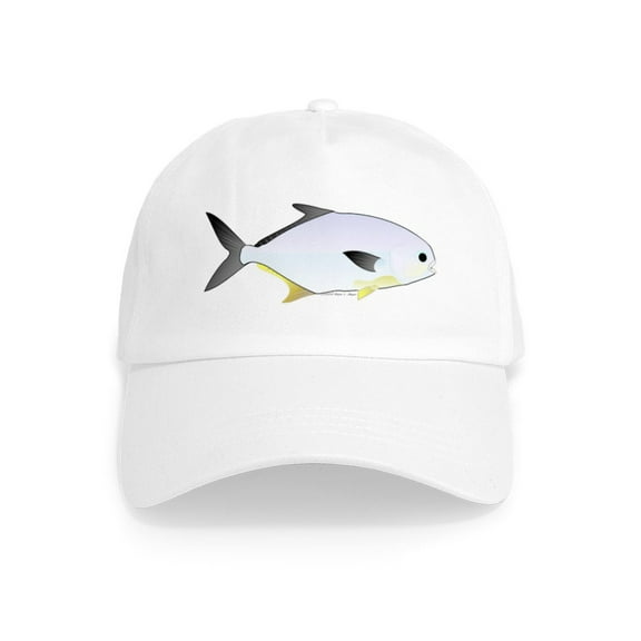 CafePress - Pompano Fish Cap - Adjustable 100% Brushed Unisex Casual Cotton Baseball Cap, Beige, 1