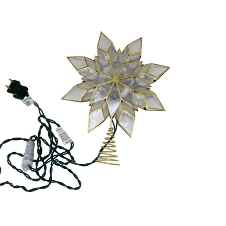 UPC 086131045783 product image for Kurt Adler (UL0118_C) Capiz Star Christmas Tree Topper w/ 10 Clear Lights  8.5 | upcitemdb.com