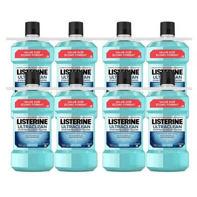 Listerine UltraClean 1,5 L, Lot de 2 Rince-Bouche (4/caisse)