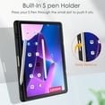 thumbnail image 2 of Dteck Smart Case for Lenovo Tab M10 Plus 3rd Gen 2022 10.6 inch Auto Wake Sleep Built-in Pencil Holder Tri-Fold Stand Folio Flip Protective Cover with Clear Back Shell, Black, 2 of 7