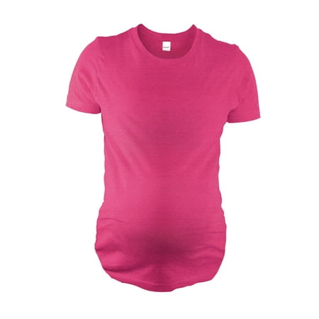 

Short Sleeve Ruched Side Round Bottom Maternity Tee