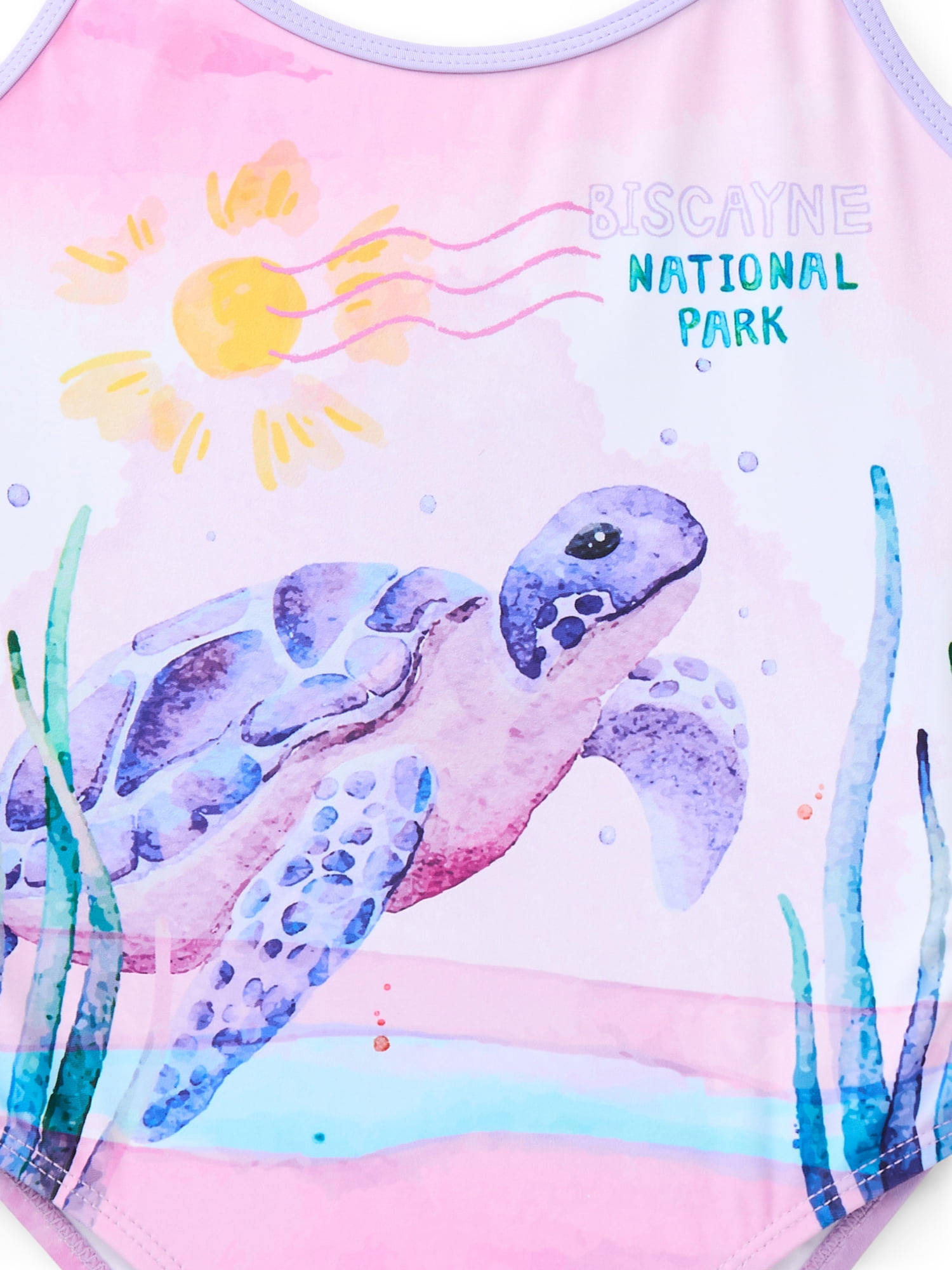 National Parks Girls Turtle One Piece Swimsuit, Sizes 4-12