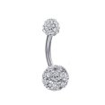 thumbnail image 1 of Worallymy mujer chica bola de diamantes de imitación de acero inoxidable ombligo uñas cristal cuerpo Piercing anillo fiesta citas ombligo botón Stud joyería Worallymy JD720446854, 1 of 1